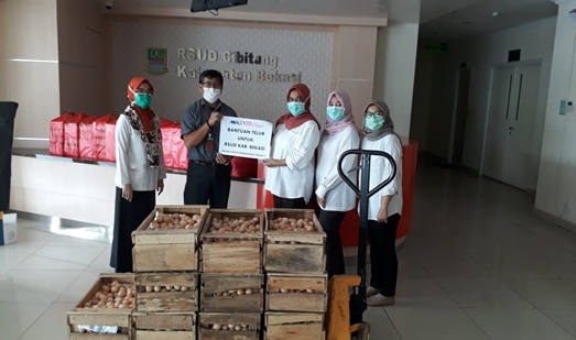 Bantuan Telur Untuk RSUD Kabupaten Bekasi